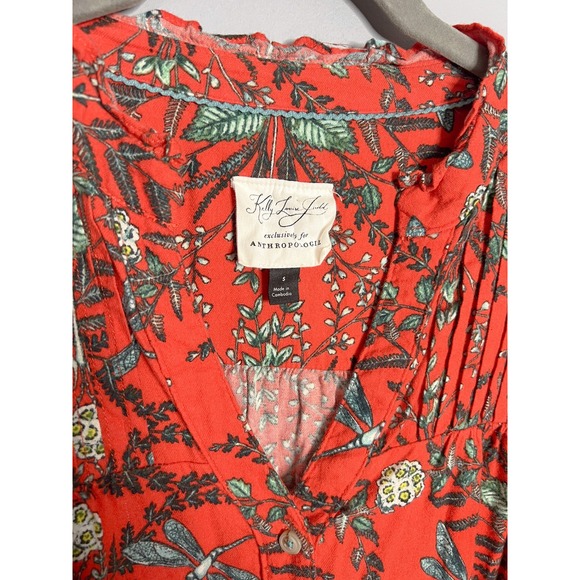 Anthropologie Kelly Louise Judd Flannel Whimsical Flannel Sleep Mini Dress Small - Picture 6 of 7